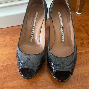 Leather fratelli rosselli Made in Italy peep toe 35